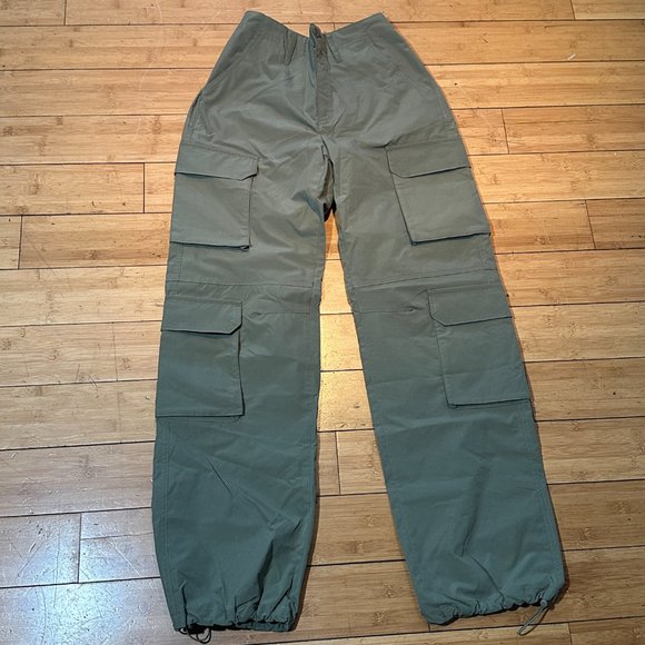 NWT Love Tree Loose Fit Parachute Cargo Pants in Olive Green Y2K Style - Picture 4 of 4